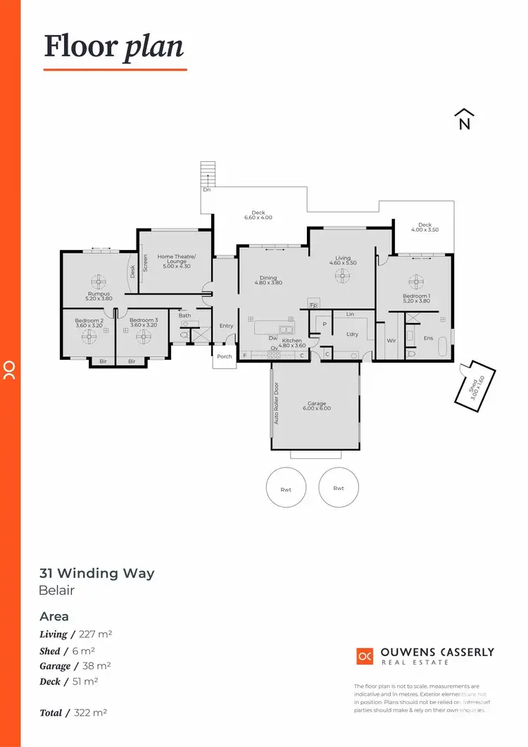Floorplan of Homely house listing, 31 Winding Way, Belair SA 5052