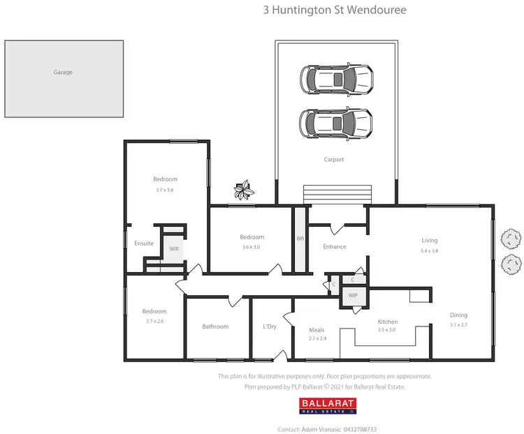 Floorplan of Homely house listing, 3 Huntington Street, Wendouree VIC 3355