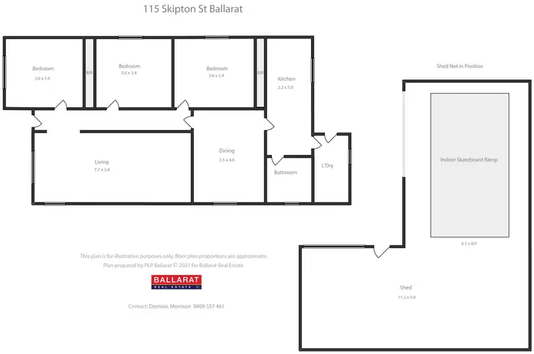 Floorplan of Homely house listing, 115 Skipton Street, Ballarat Central VIC 3350
