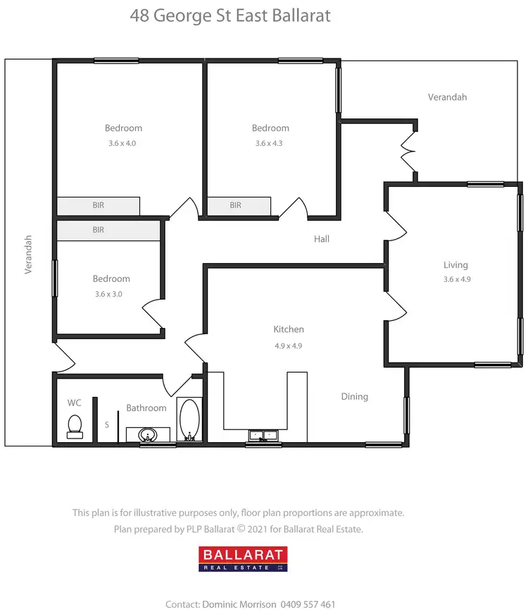 Floorplan of Homely house listing, 48 George Street, Ballarat East VIC 3350