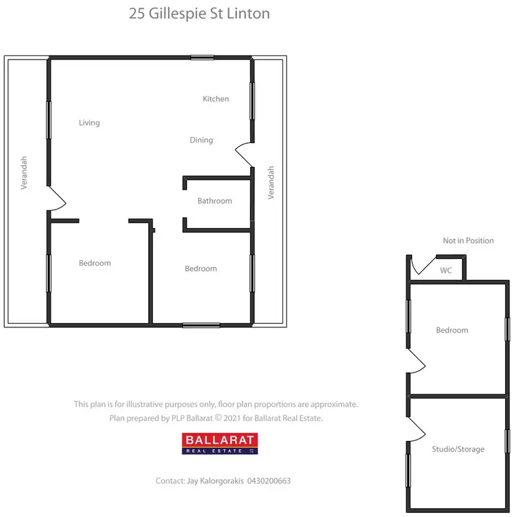 Floorplan of Homely house listing, 25 Gillespie Street, Linton VIC 3360