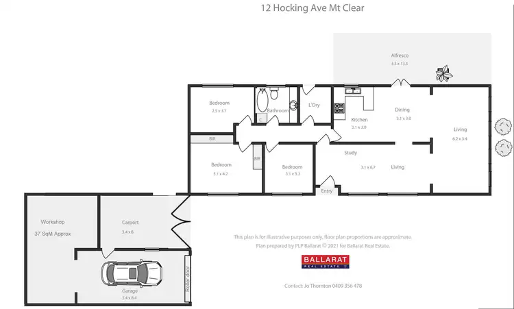 Floorplan of Homely house listing, 12 Hocking Avenue, Mount Clear VIC 3350