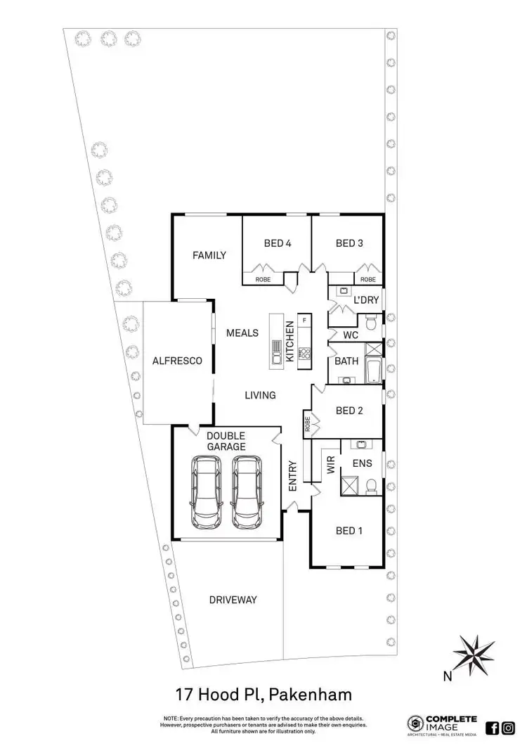 Floorplan of Homely house listing, 17 Hood Place, Pakenham VIC 3810