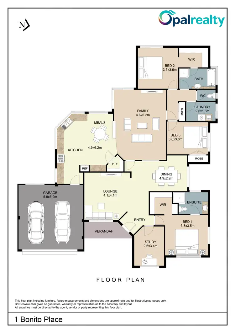 Floorplan of Homely house listing, 1 Bonito Place, Golden Bay WA 6174