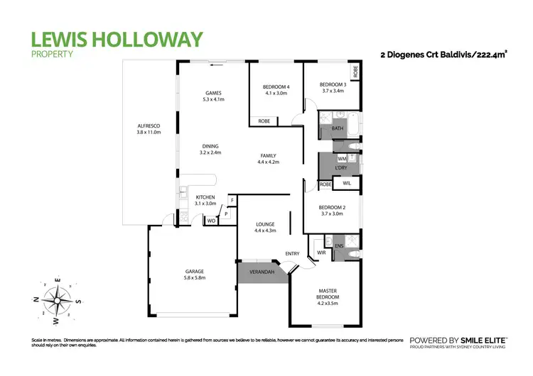 Floorplan of Homely house listing, 2 Diogenes Court, Baldivis WA 6171