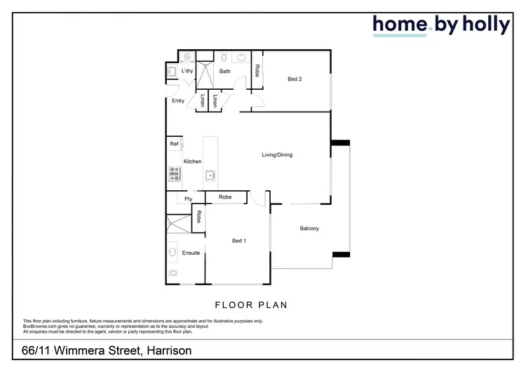 Floorplan of Homely apartment listing, 66/11 Wimmera Street, Harrison ACT 2914