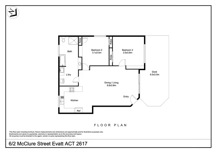 Floorplan of Homely unit listing, 6/2 McClure Street, Evatt ACT 2617