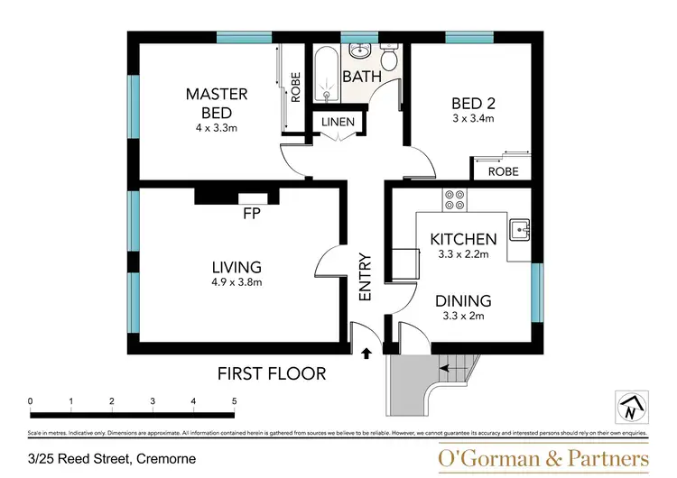 Floorplan of Homely apartment listing, 3/25 Reed Street, Cremorne NSW 2090