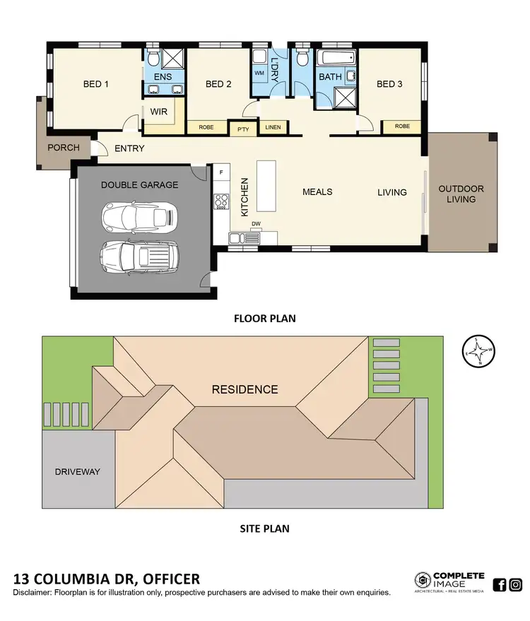 Floorplan of Homely house listing, 13 Columbia Drive, Officer VIC 3809