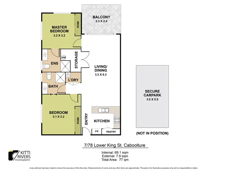 Floorplan of Homely unit listing, 7/78 Lower King Street, Caboolture QLD 4510
