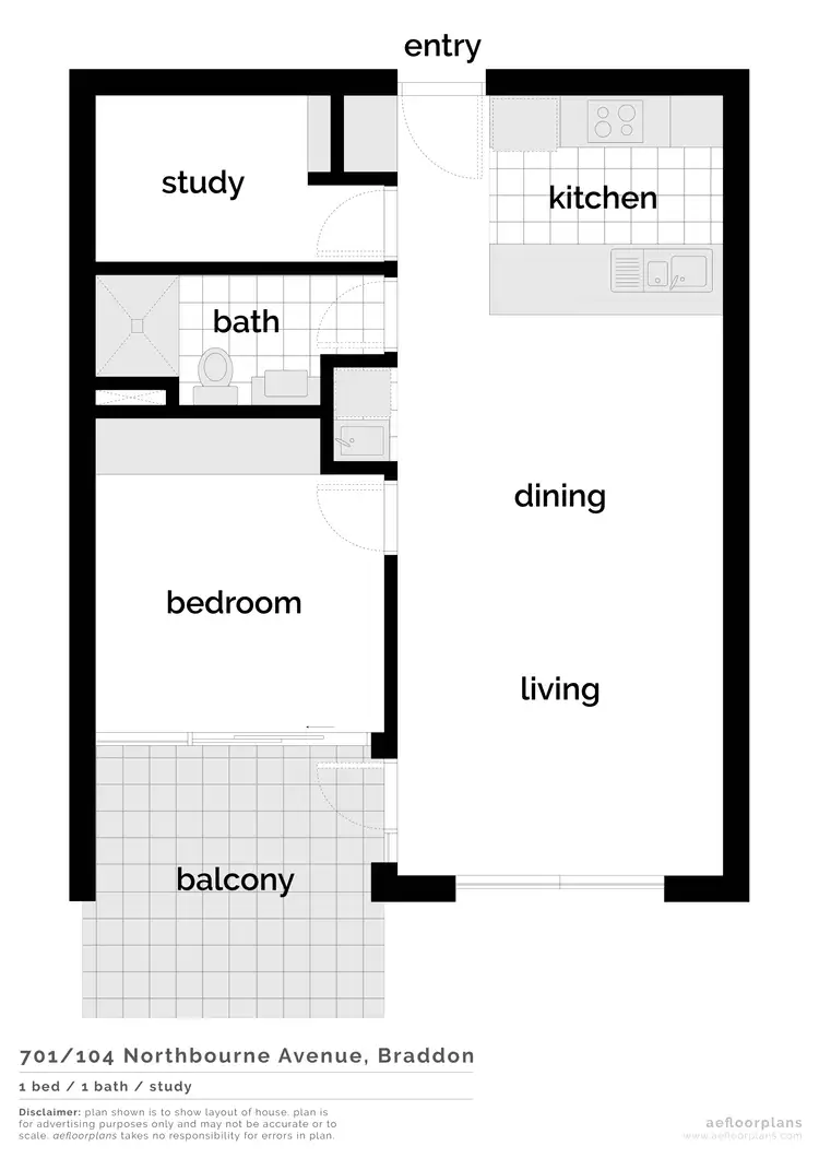 Floorplan of Homely apartment listing, 701/104 Northbourne Avenue, Braddon ACT 2612