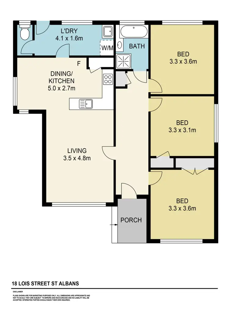 Floorplan of Homely house listing, 18 Lois Street, St Albans VIC 3021