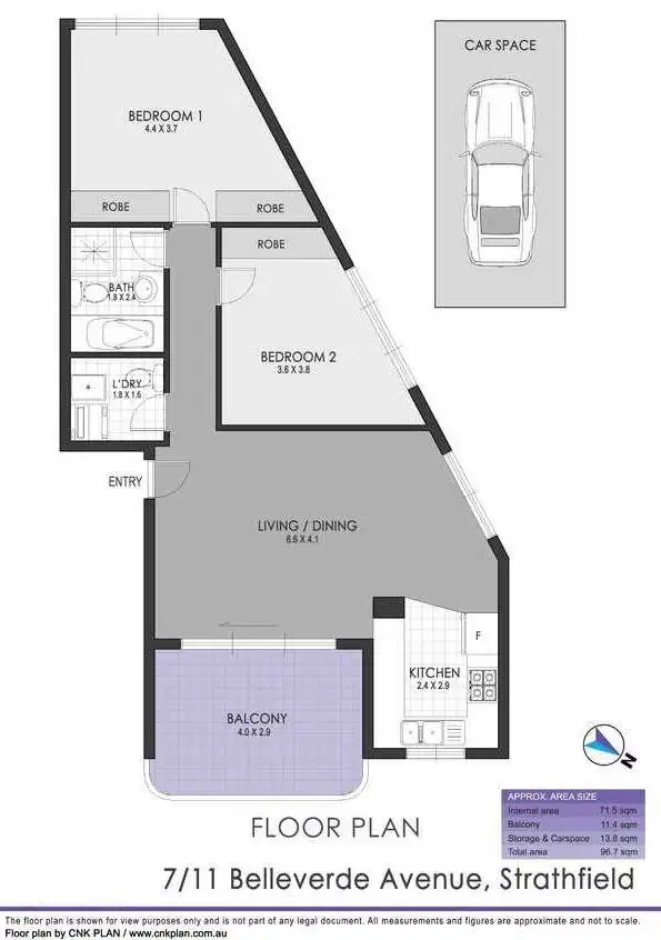 Floorplan of Homely apartment listing, 7/10 Belleverde Avenue, Strathfield NSW 2135