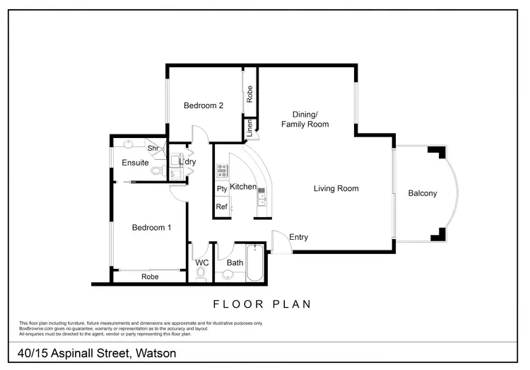 Floorplan of Homely unit listing, 40/15 Aspinall Street, Watson ACT 2602