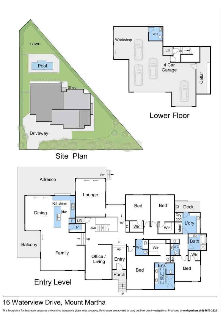 Floorplan of Homely house listing, 16 Waterview Drive, Mount Martha VIC 3934