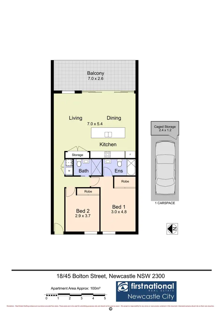 Floorplan of Homely apartment listing, 18/45 Bolton Street, Newcastle NSW 2300