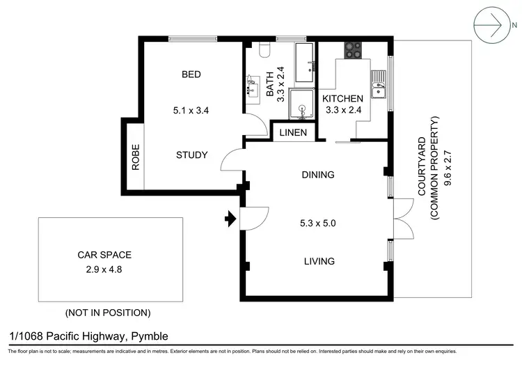 Floorplan of Homely apartment listing, 1/1068 Pacific Highway, Pymble NSW 2073