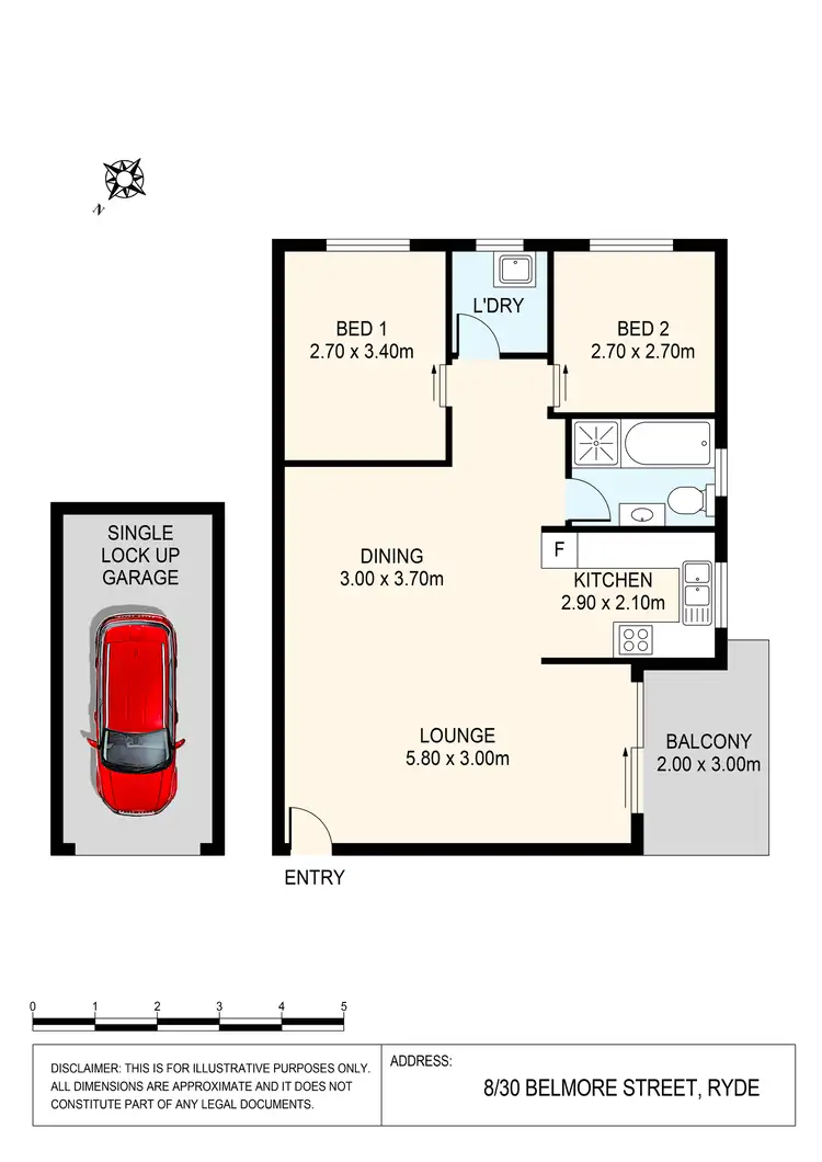 Floorplan of Homely apartment listing, 8/30 Belmore Street, Ryde NSW 2112