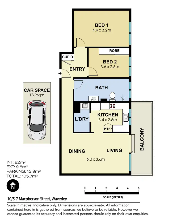 Floorplan of Homely apartment listing, 10/5-7 Macpherson Street, Waverley NSW 2024