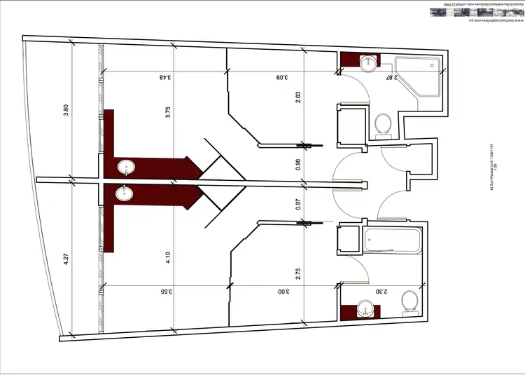 Floorplan of Homely apartment listing, Level 11/1106/42 Surf Parade, Broadbeach QLD 4218
