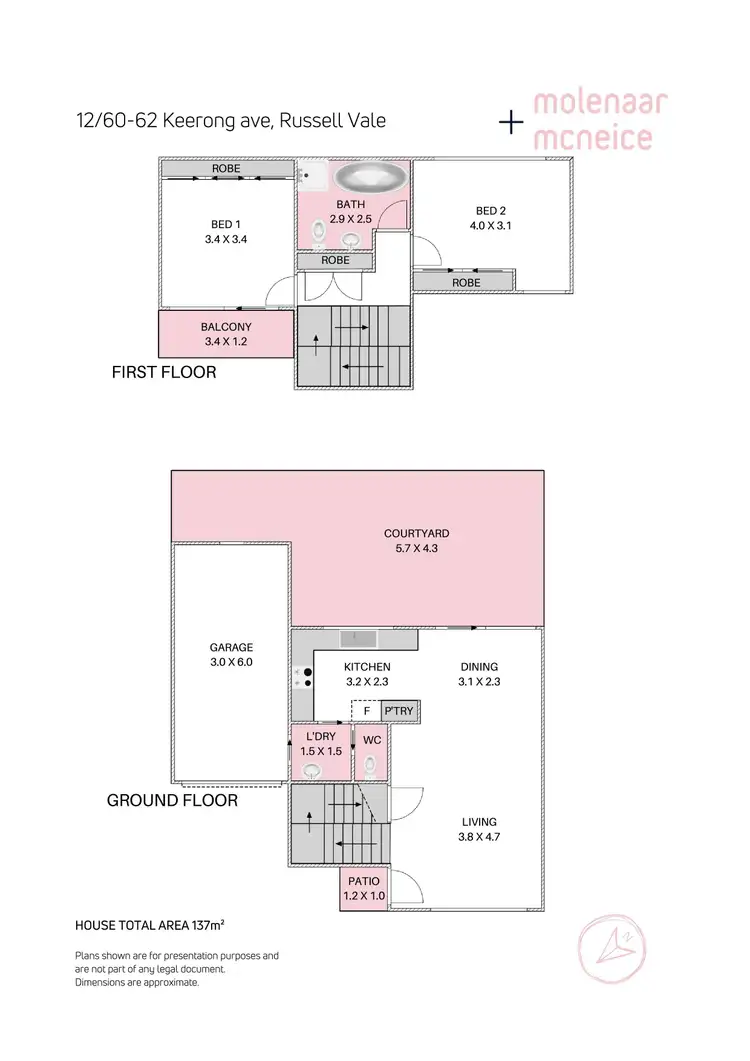 Floorplan of Homely townhouse listing, 12/60 Keerong Avenue, Russell Vale NSW 2517