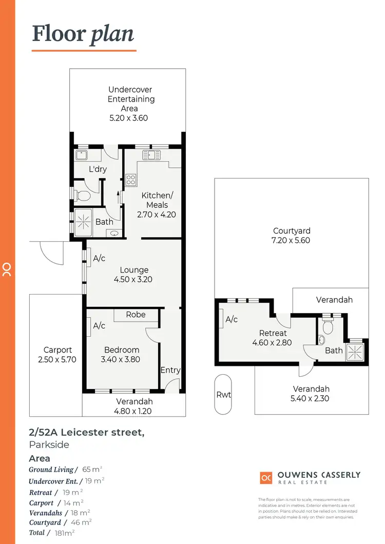 Floorplan of Homely house listing, 2/52A Leicester Street, Parkside SA 5063