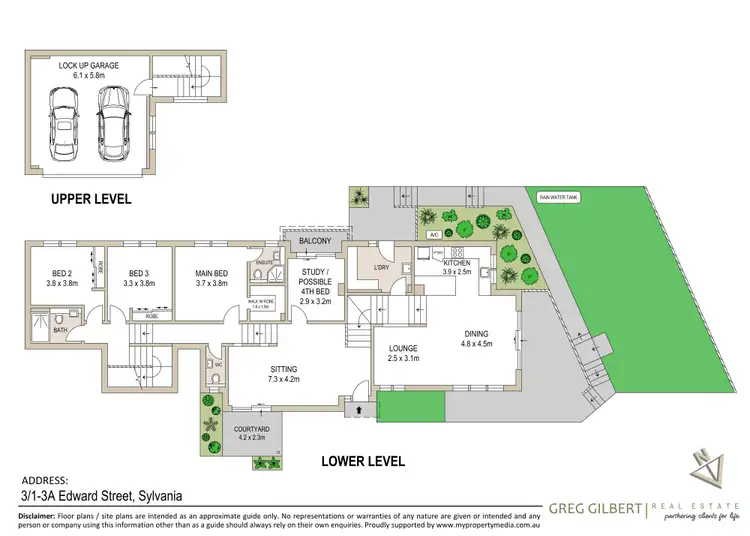 Floorplan of Homely townhouse listing, 3/1-3A Edward Street, Sylvania NSW 2224