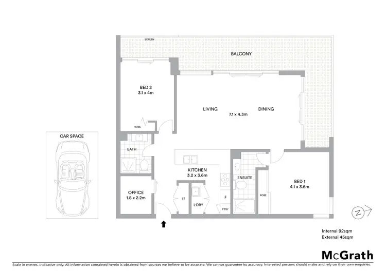 Floorplan of Homely apartment listing, 806/41 Crown Street, Wollongong NSW 2500