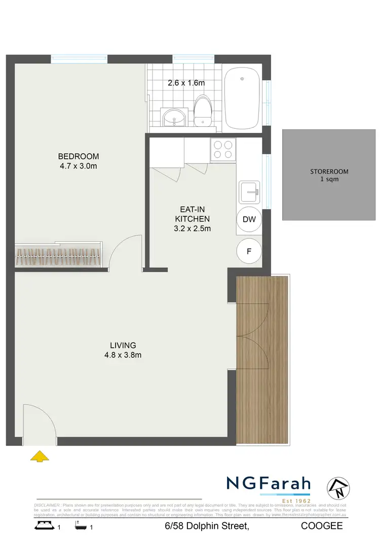 Floorplan of Homely apartment listing, 6/58 Dolphin Street, Coogee NSW 2034