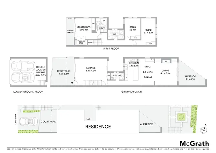 Floorplan of Homely semi-detached listing, 5 Caley Street, Chifley NSW 2036