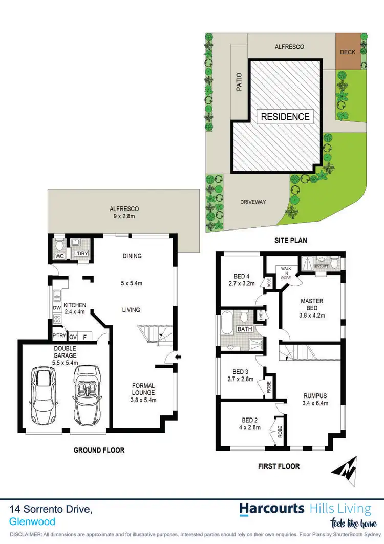 Floorplan of Homely house listing, 14 Sorrento Drive, Glenwood NSW 2768