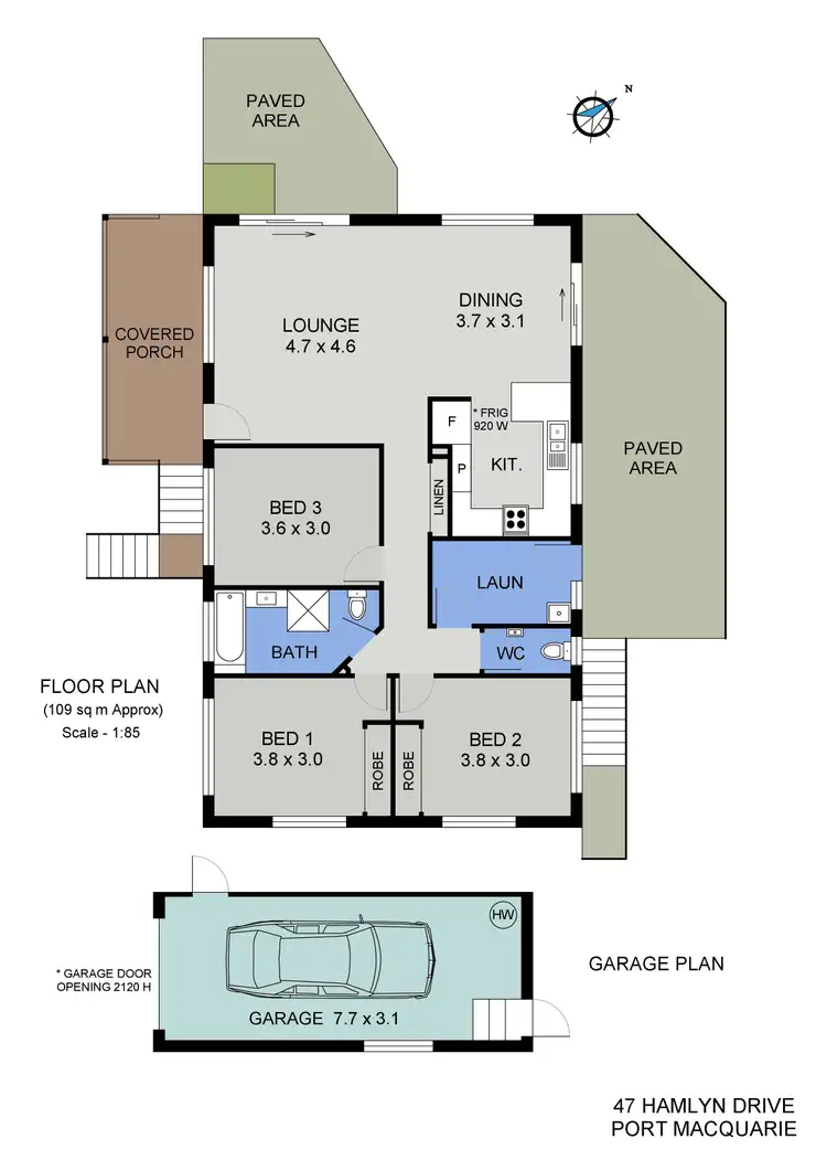 Floorplan of Homely house listing, 47 Hamlyn Drive, Port Macquarie NSW 2444