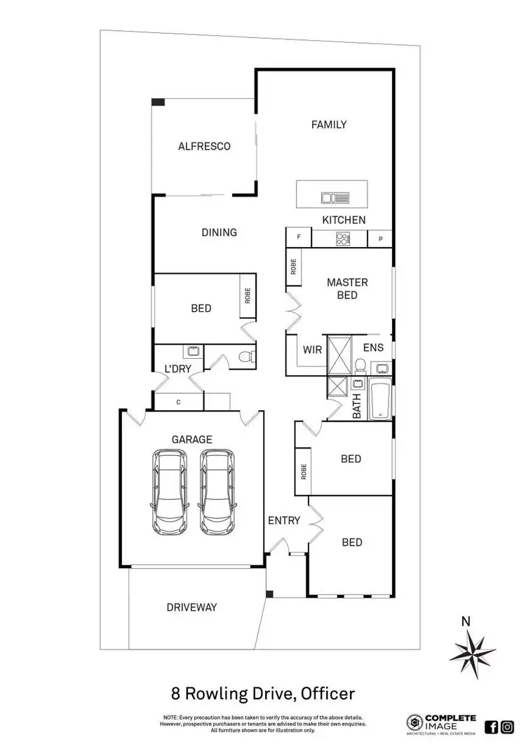 Floorplan of Homely house listing, 8 Rowling Drive, Officer VIC 3809