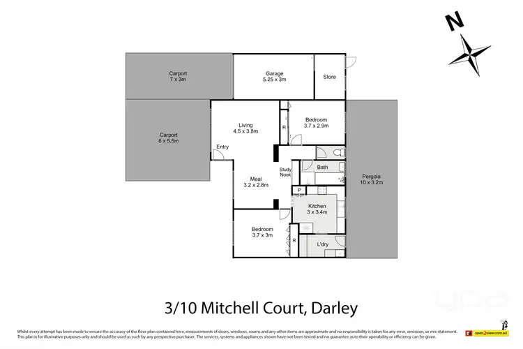 Floorplan of Homely unit listing, 3/10 Mitchell Court, Darley VIC 3340