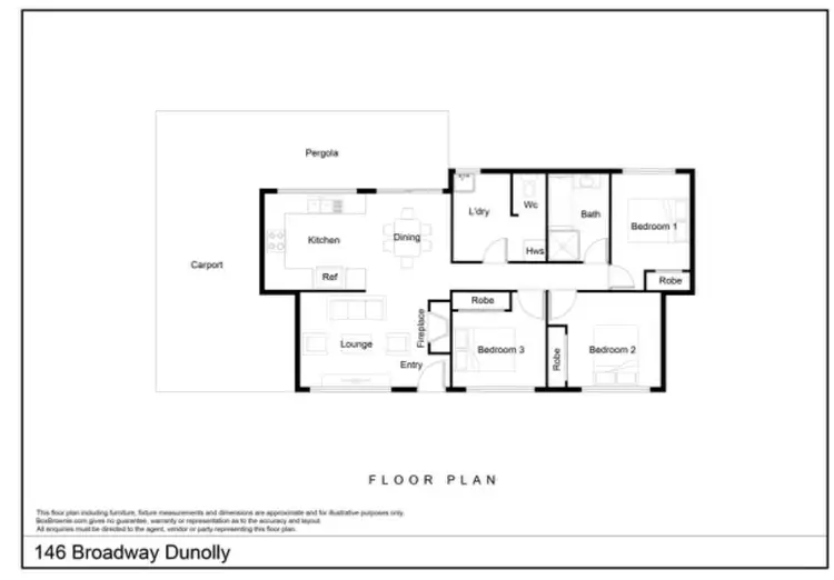 Floorplan of Homely house listing, 146 Broadway, Dunolly VIC 3472