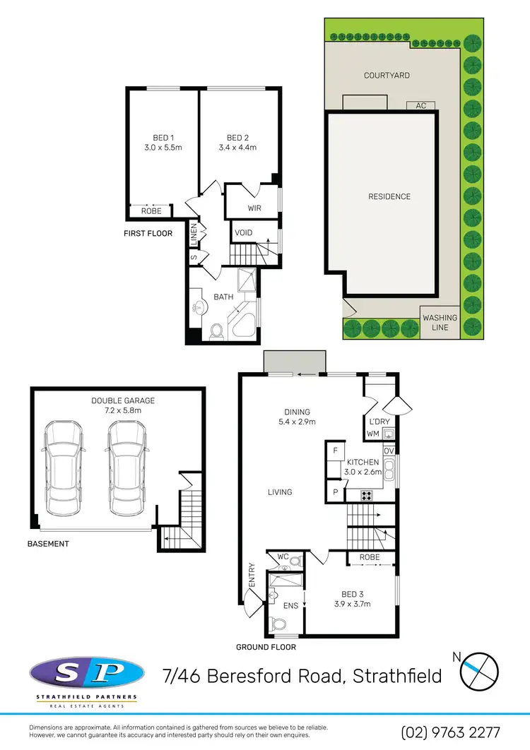 Floorplan of Homely townhouse listing, 7/46 Beresford Road, Strathfield NSW 2135