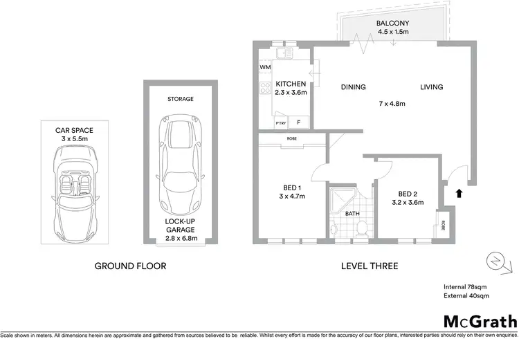 Floorplan of Homely unit listing, 23/8 Deeban Walk, Cronulla NSW 2230