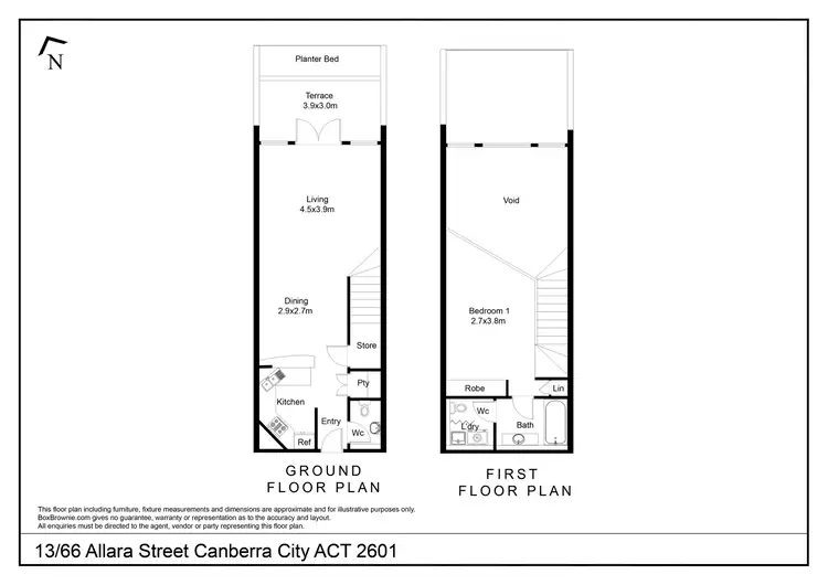 Floorplan of Homely apartment listing, 13/66 Allara Street, City ACT 2601