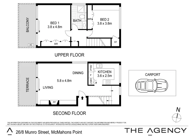 Floorplan of Homely apartment listing, 26/8 Munro Street, Mcmahons Point NSW 2060