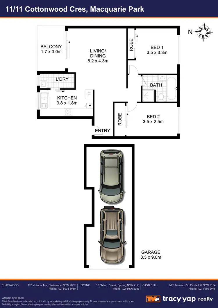Floorplan of Homely apartment listing, 11/11 Cottonwood Crescent, Macquarie Park NSW 2113