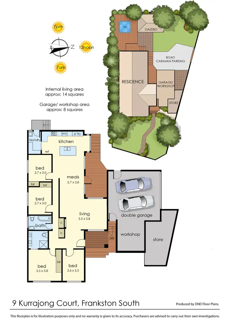 Floorplan of Homely house listing, 9 Kurrajong Court, Frankston South VIC 3199