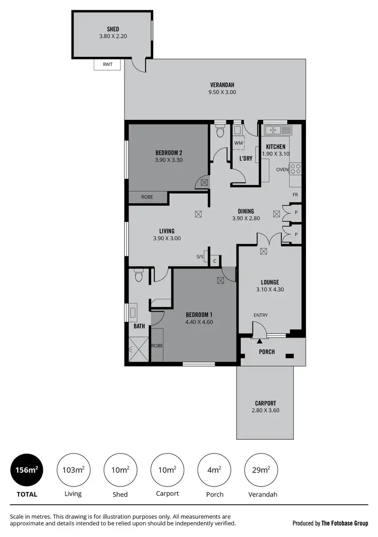 Floorplan of Homely unit listing, 1/84 Royal Avenue, Pooraka SA 5095