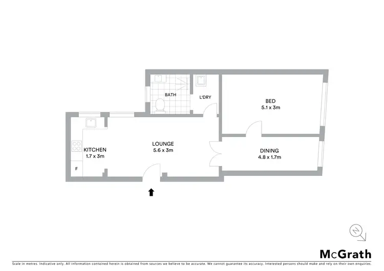 Floorplan of Homely apartment listing, 1/2 Clapton Place, Darlinghurst NSW 2010
