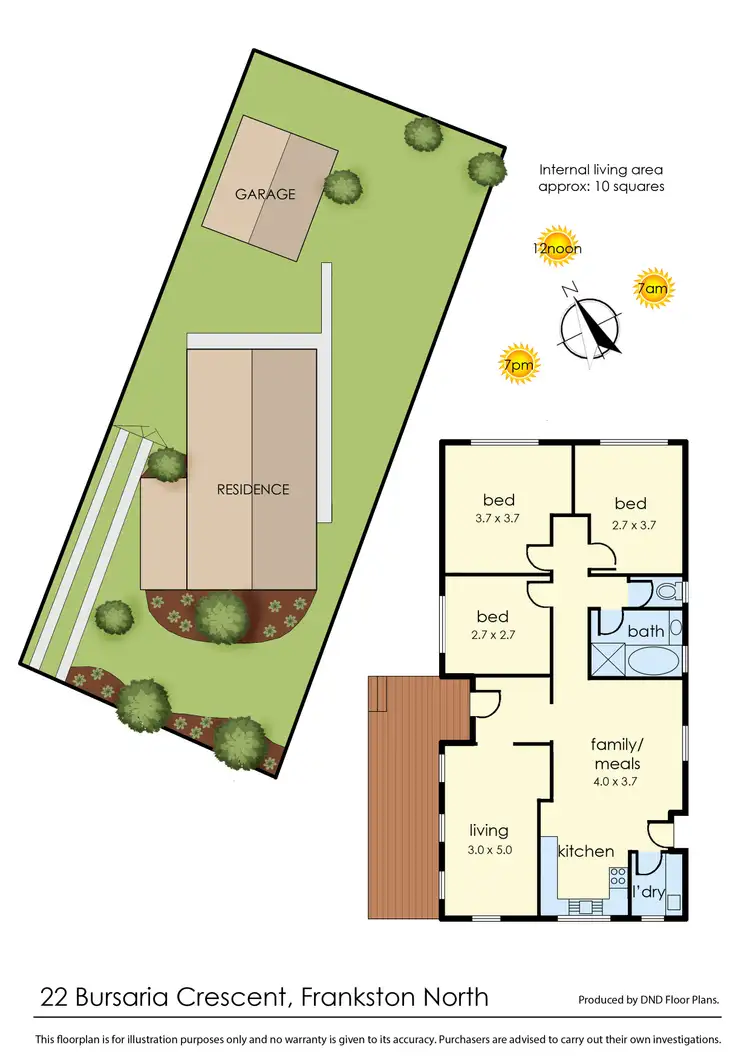 Floorplan of Homely house listing, 22 Bursaria Crescent, Frankston North VIC 3200