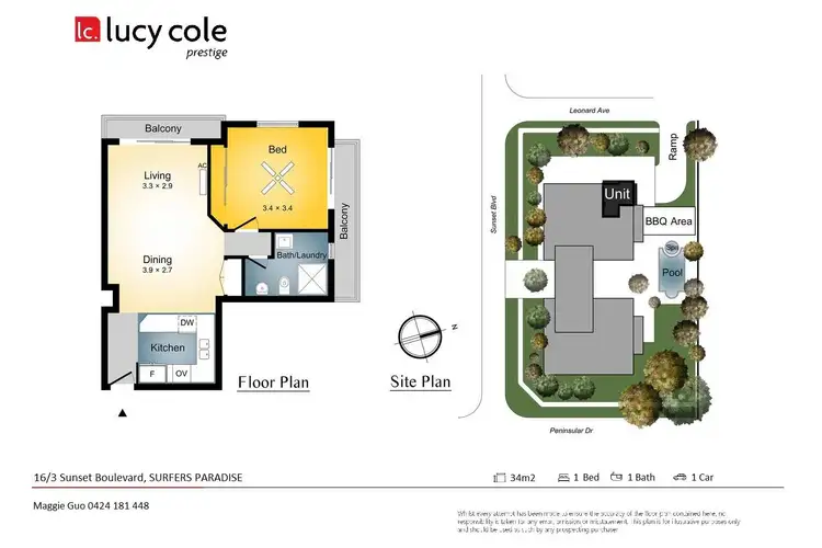 Floorplan of Homely apartment listing, 16/3 Sunset Boulevard, Surfers Paradise QLD 4217