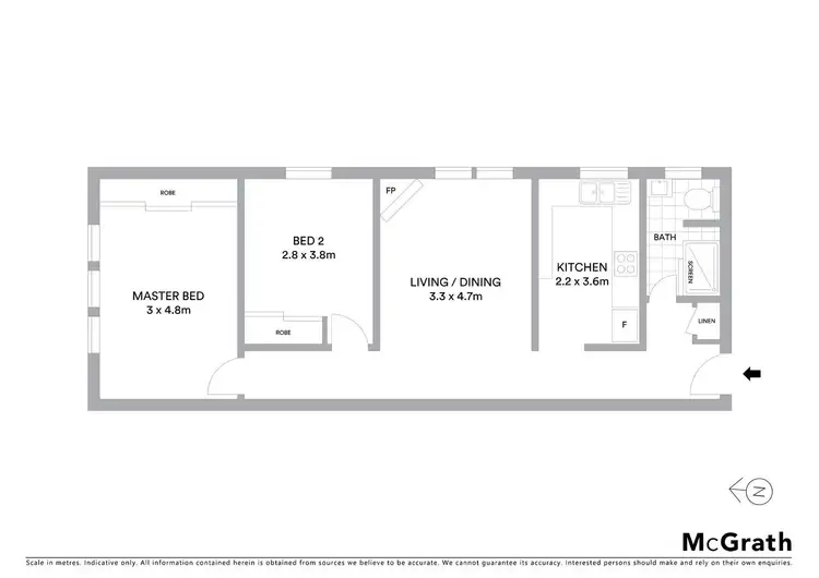 Floorplan of Homely apartment listing, 1/60 O'Donnell Street, North Bondi NSW 2026