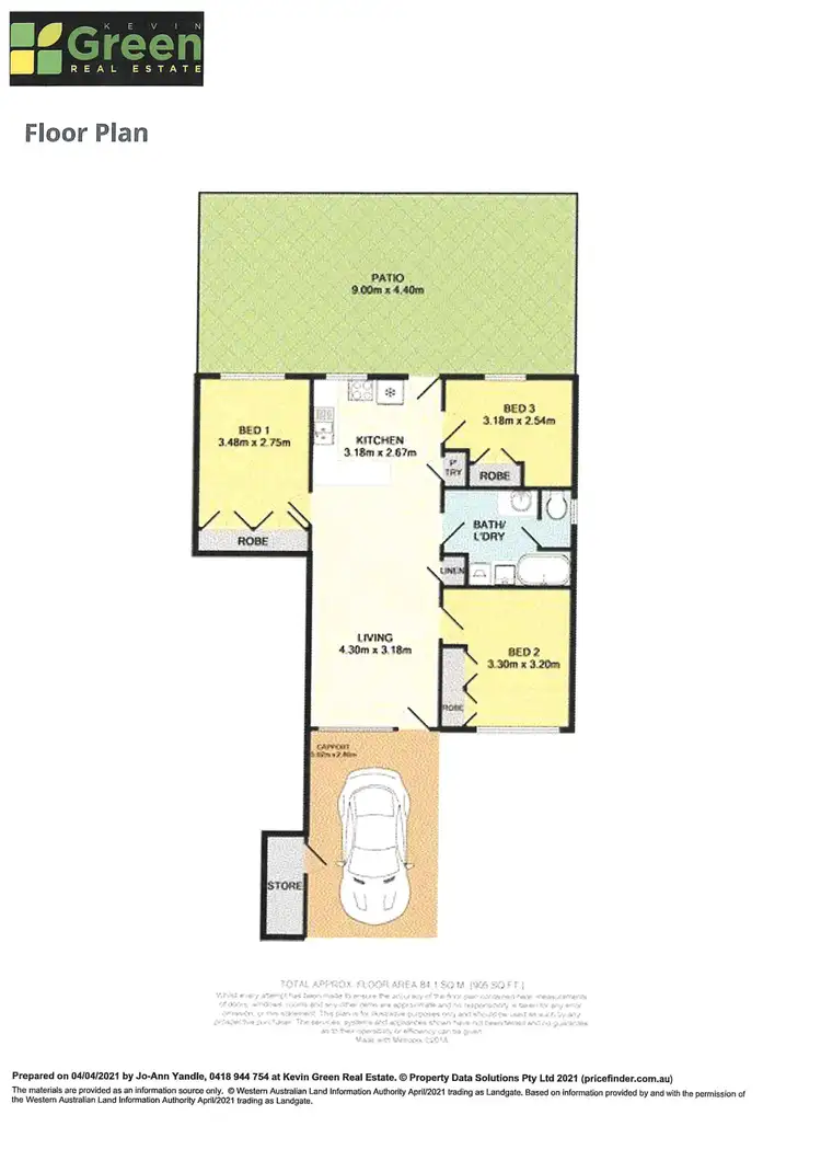 Floorplan of Homely unit listing, 2/1 Mulberry Close, Bouvard WA 6211