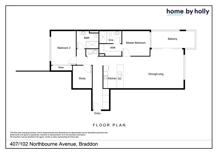 Floorplan of Homely apartment listing, 407/102 Northbourne Avenue, Braddon ACT 2612
