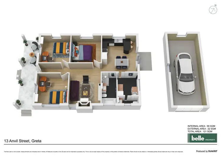 Floorplan of Homely house listing, 13 Anvil Street, Greta NSW 2334