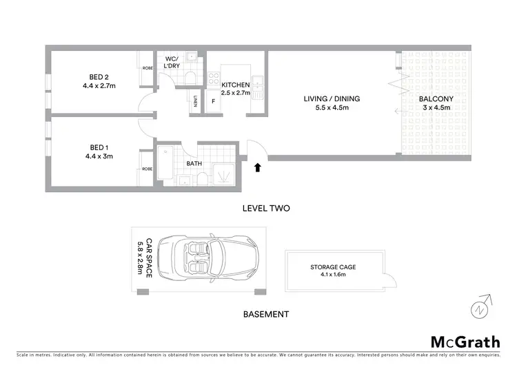 Floorplan of Homely unit listing, 6/125-131 Harrow Road, Kogarah NSW 2217